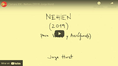 Nehien (2019) para voces y aerófono (s) – Jorge Horst
